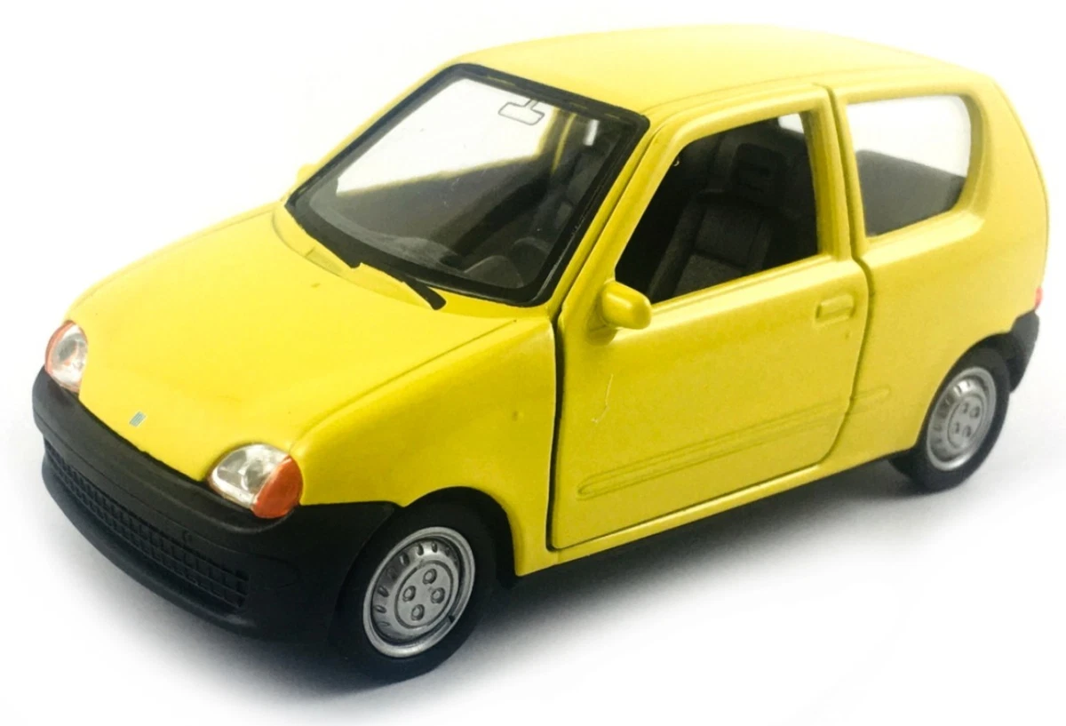 Per 2007 Fiat 500 WElly Bianca a Strisce Rosse in scala 1:43