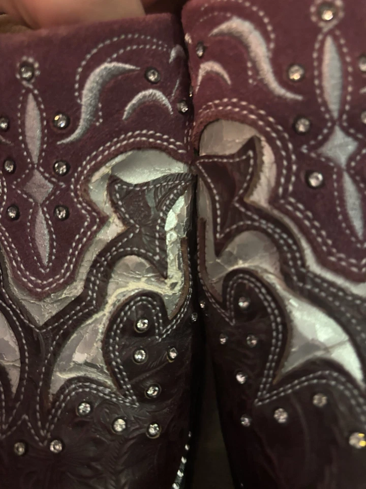 Zuecos sin cordones granates para mujer talla 10 Foto 4 de 4