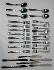 Cambridge MAJESTY Stainless Hammered Flatware 30pcs