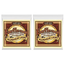 Ernie Ball Mandolin Strings Earthwood Light Loop End 80/20 Bronze 2067 2 Pack