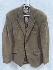 Lauren Ralph Lauren Corduroy Blazer Brown Cotton Two Button Jacket Size 40L
