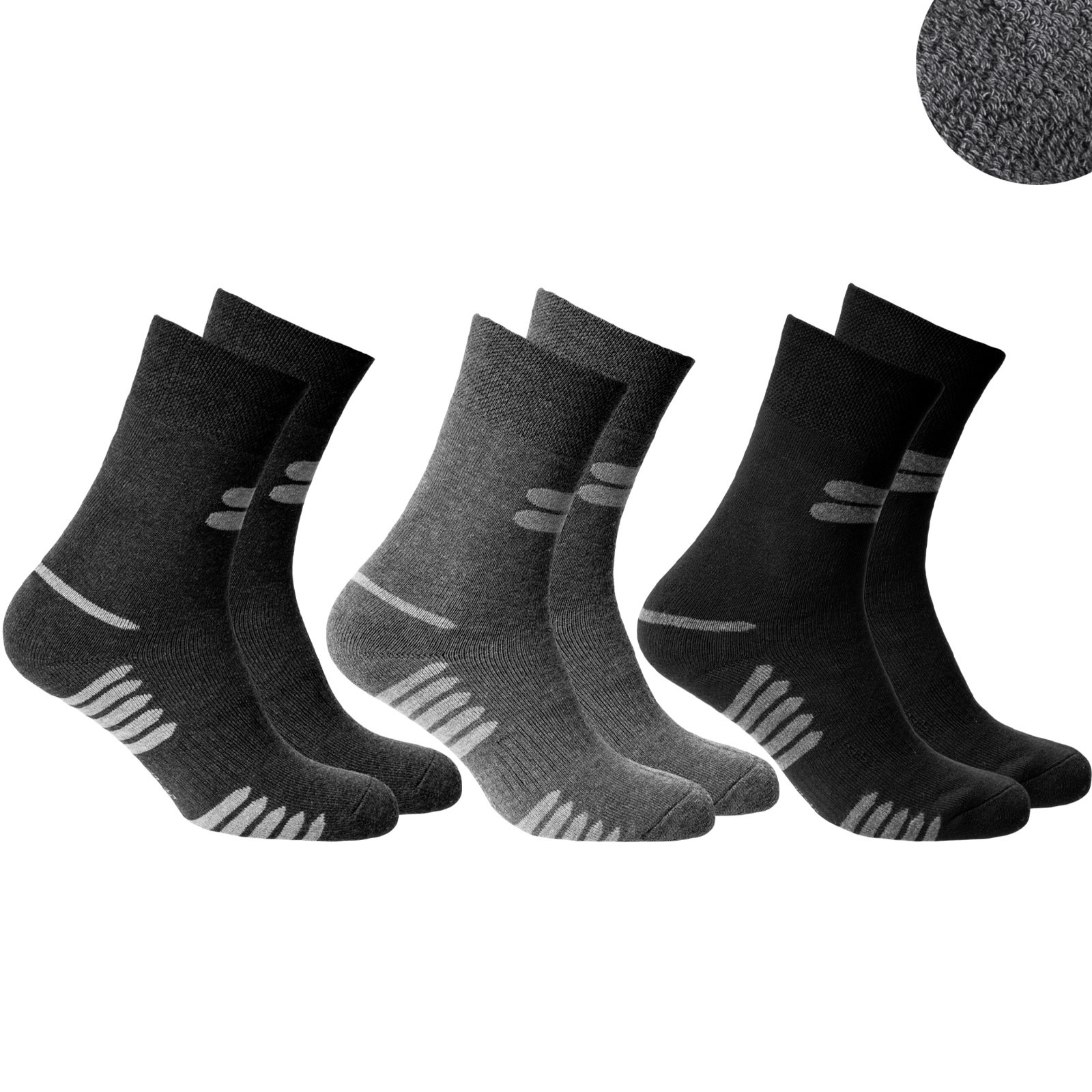 6-12 pares de calcetines THERMO talla 35-50 calcetines de invierno unisex sin pelusa para hombre y mujer