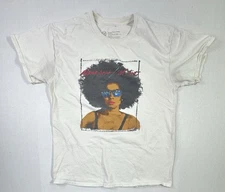 Diana Ross Rhythm & Blues Red Hot Cross Colours T-Shirt White Size L Retro Soul 