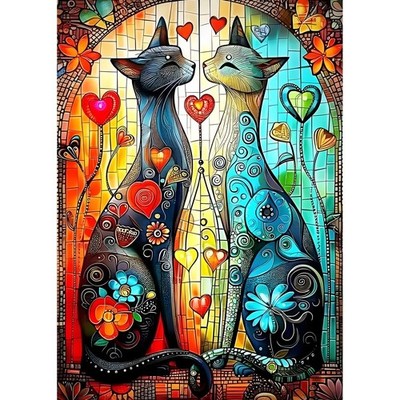 DPHERO Cartoon Cat Diamond Painting Kits for Beginners Adults,5D DIY USYZ745 