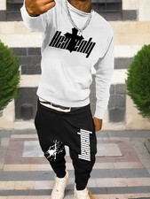 Men's autumn and winter sports pullover sweater set Cen Han selection 