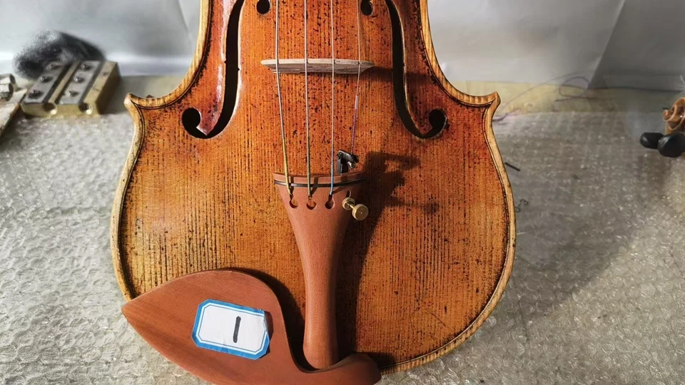 Master 4/4 violin Stradi model 1pc European flamed maple back spruce top N1 - Image 4 of 4