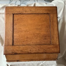 Oak Vintage 1900sLocking Desk Tidy/Will Writing Slope