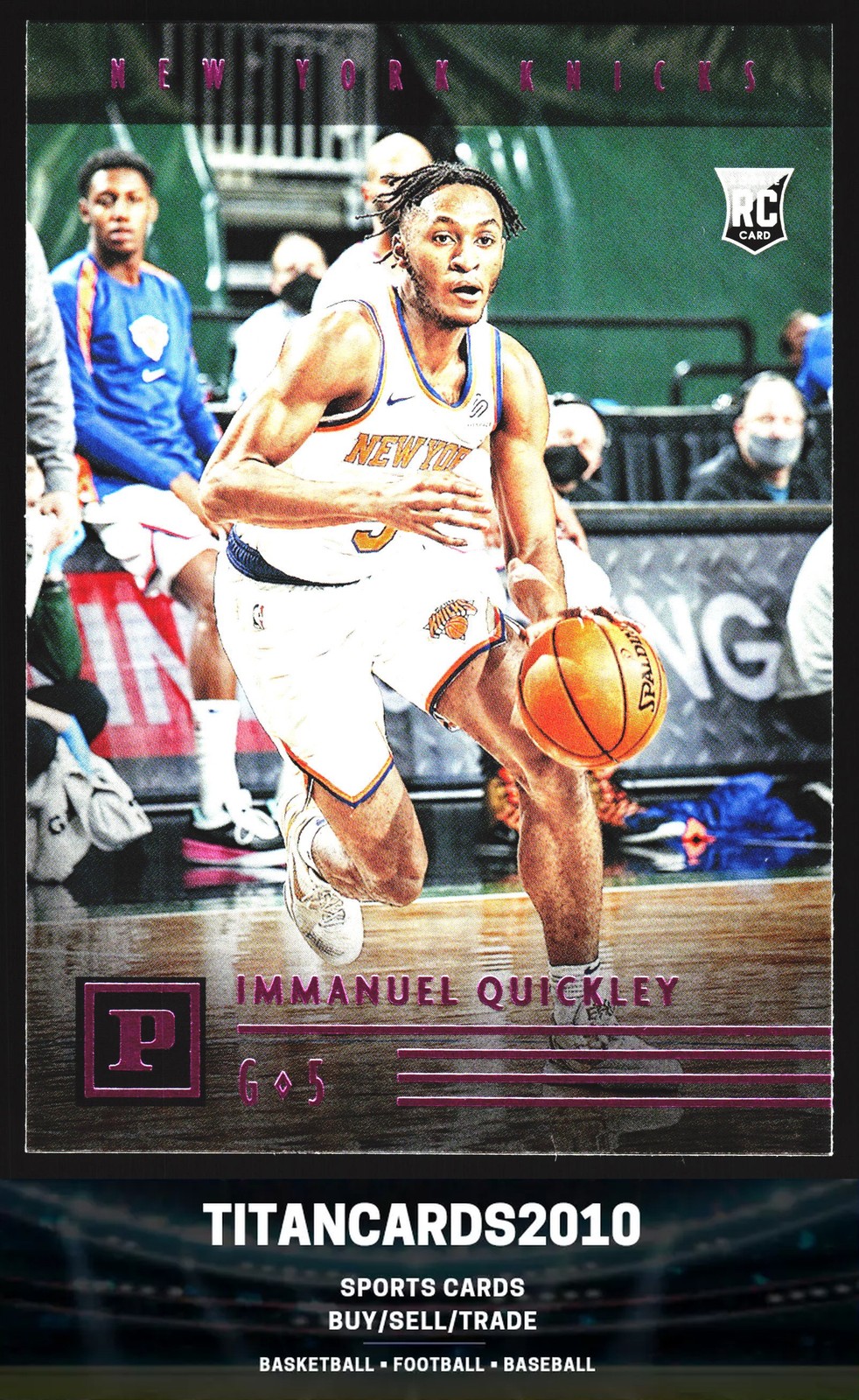 Immanuel Quickley 2020-21 Panini Chronicles rookie PINK RC New York Knicks #108