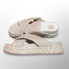 Dolce Vita Natural Braided Platform Slide Sandals