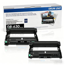 2 Pack Drum Unit for Brother DR630 DR660 HL-L2300DW L2320D MFC-L2700DW Printer