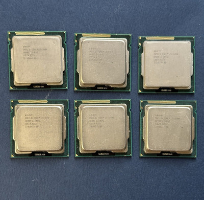 Lot of 6  Intel 2nd gen CPU'S | i5-2500, i5-2500K,  Etc
