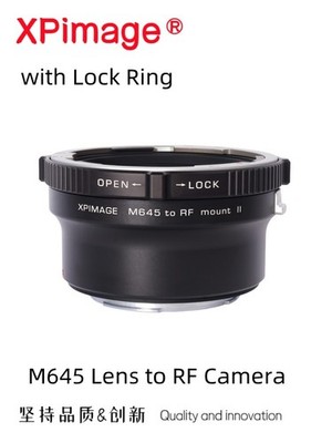 XPimage Locking Adapter for Mamiya 645 Lens to for RF CRF R5 R6 Rp C70 RT Camera