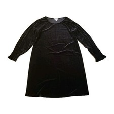 Nine West Women's Velvet Black Dress Size Small Cocktail Party Long Sleeve