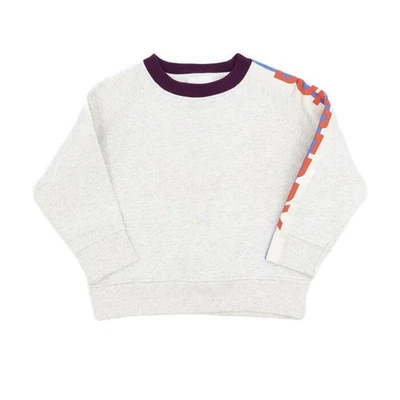 Burberry Gray Logo Fleece Baby Kids Sweatshirt 8020487 152565302 [P] - Photo 1/4