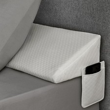 Queen 60"x10"x6" Bed Wedge Pillow for Headboard Bed Gap Pillow Rujipo - White