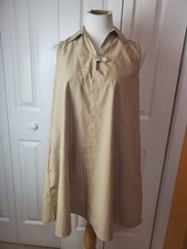 Banana Republic Dress Size Small Striped Beige Pockets Short Sleveless.