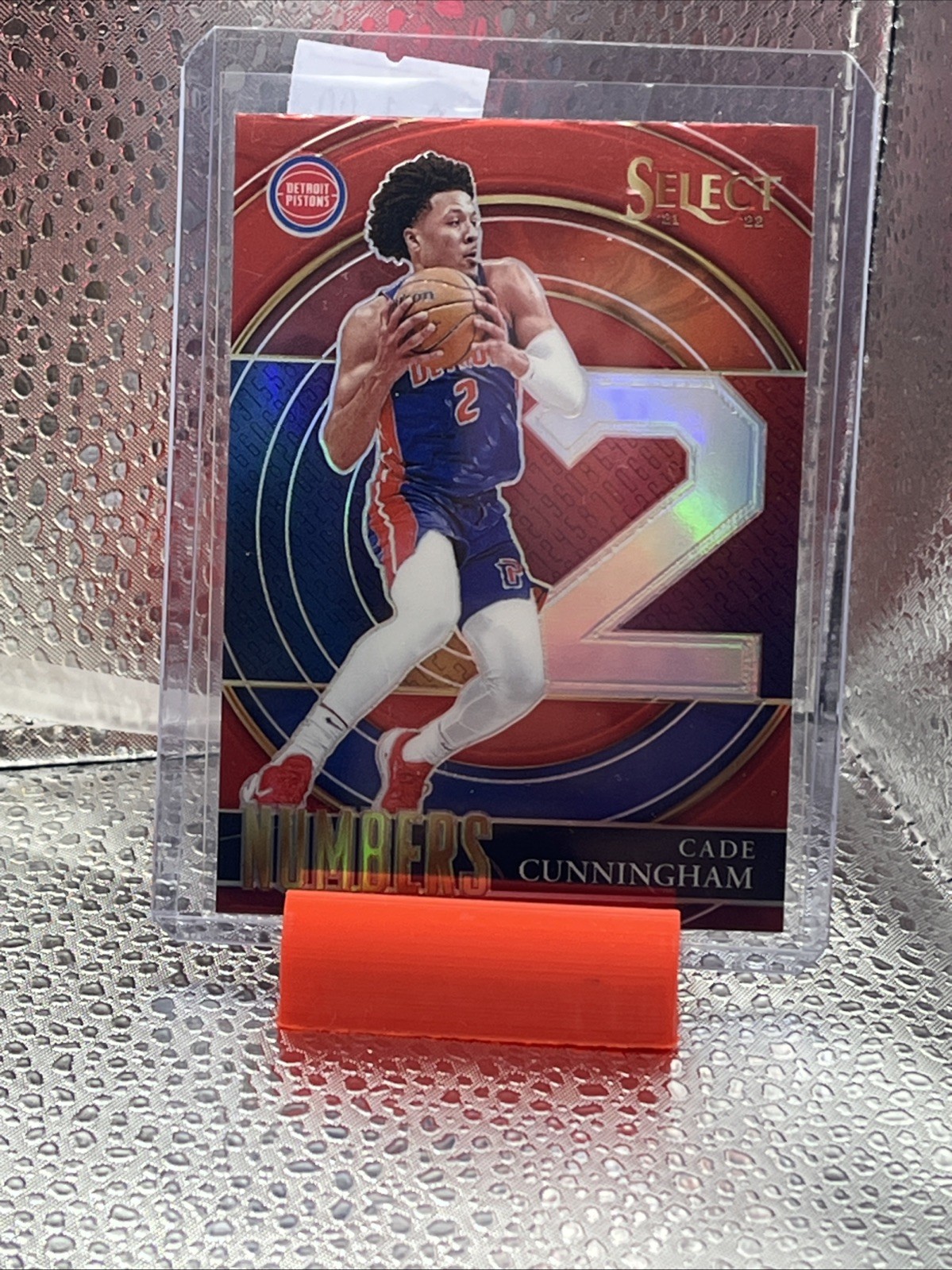 2021-22 Panini Select Select Numbers Cade Cunningham #40 Red Prizm (RC)