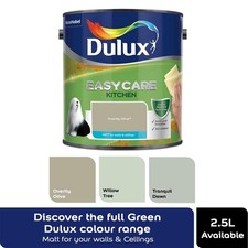 Dulux Paint Shades of Green Easycare Kitchen Matt Emulsion 2.5 Litres
