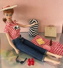 Vintage  Barbie #5 Titian Ponytail In vintage Picnic Set - Gorgeous!!