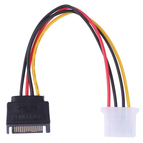 SATA TO IDE Power Cable 15 Pin SATA Male to Molex IDE 4 Pin Female Cable Ada F6 - Picture 7 of 12