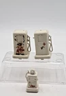 3 RARE MARX #5980 SEARS SHOPPING CENTER WHITE GAS PUMP REPACEMENT PARTS 1950s