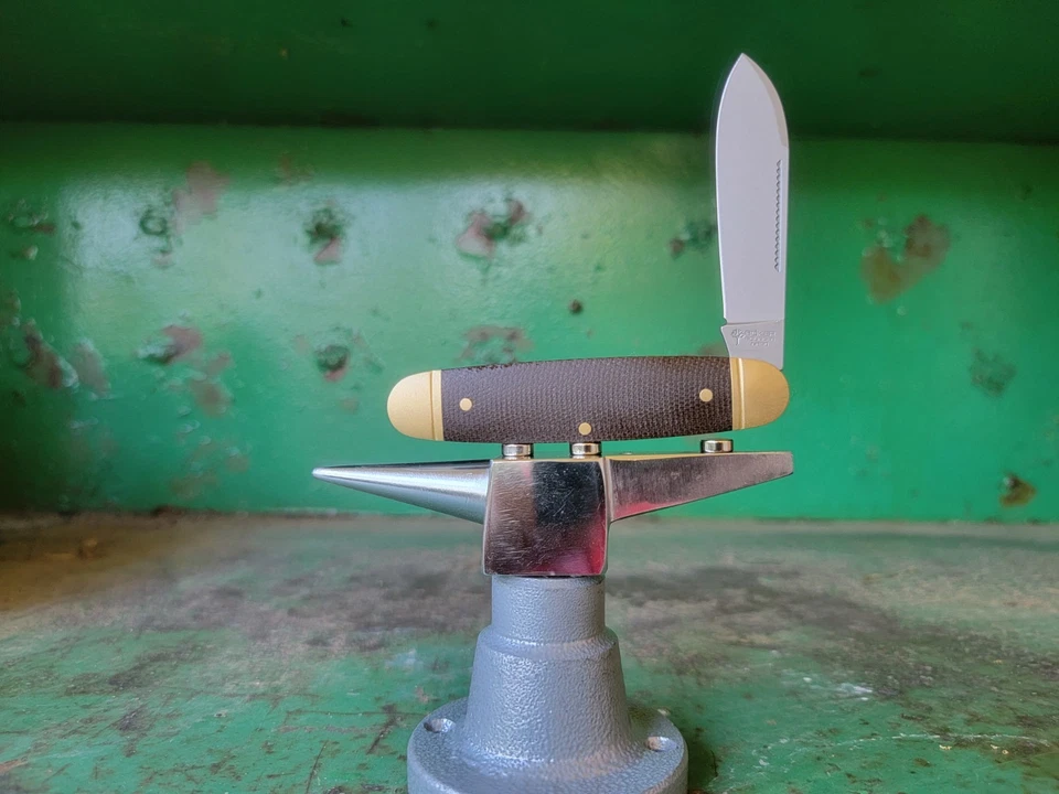 Boker SMKW Exclusive Club - Brown Canvas Micarta / Brass - Ice-Hardened 440C - Image 4 of 4