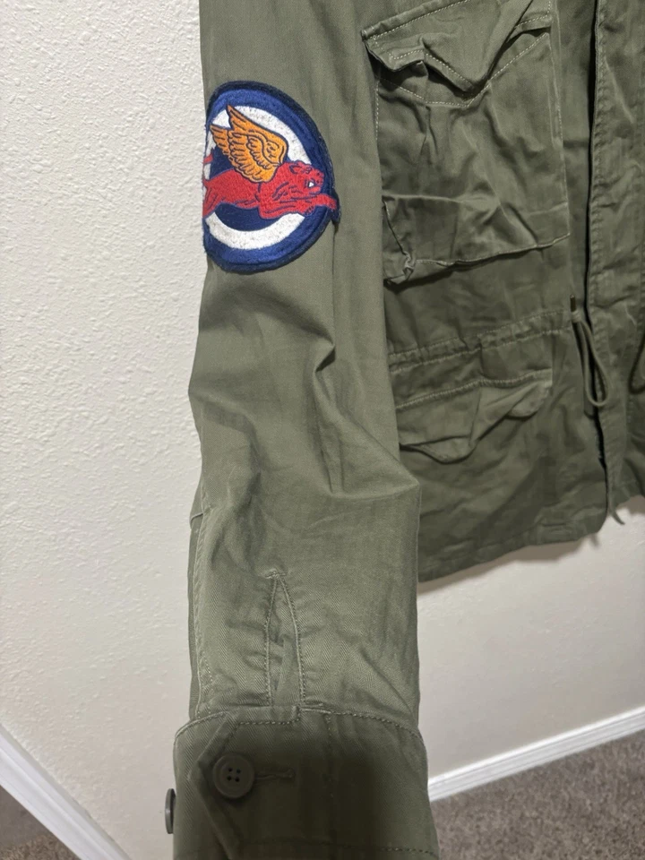 Polo Ralph Lauren Military Army M65 Skull Skeleton Patch Paratroops Field Jacket - Image 3 of 4