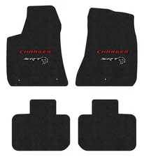 Lloyd Luxe Front & Rear Mats for '11-22 Charger w/Red on Black w/Hellcat