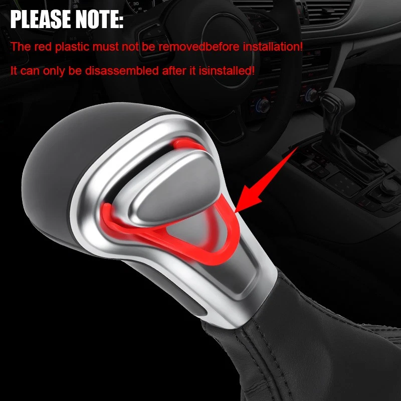 Automatic Gear Shift Knob Shifter Boot For Audi A4 Quattro A5 A6 A7 Q5 2008-15 - Image 4 of 4