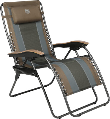 TIMBER RIDGE Outdoor Reclining Patio Padded with Adjustable Headrest and Cup Hol