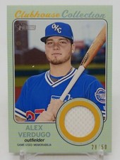 2017 Topps Heritage Minors ALEX VERDUGO Clubhouse Collection Relic Blue /50 