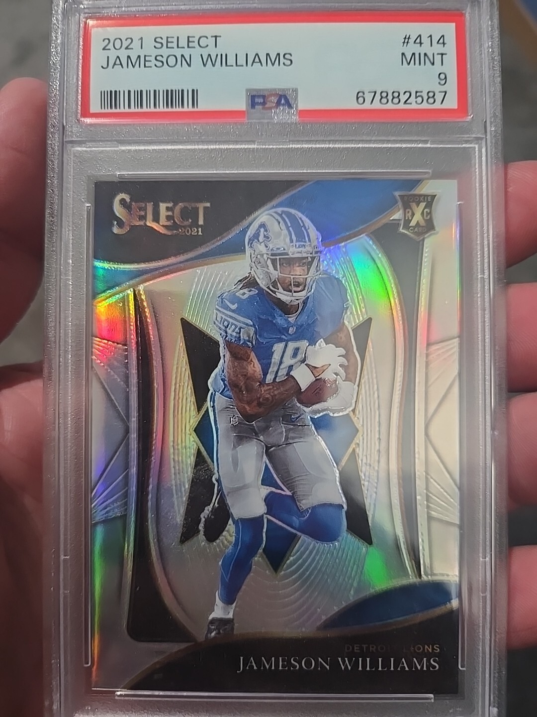 2021 Panini Select Jameson Williams XRC Rookie PSA 9!! INVEST LIONS STAR WR!