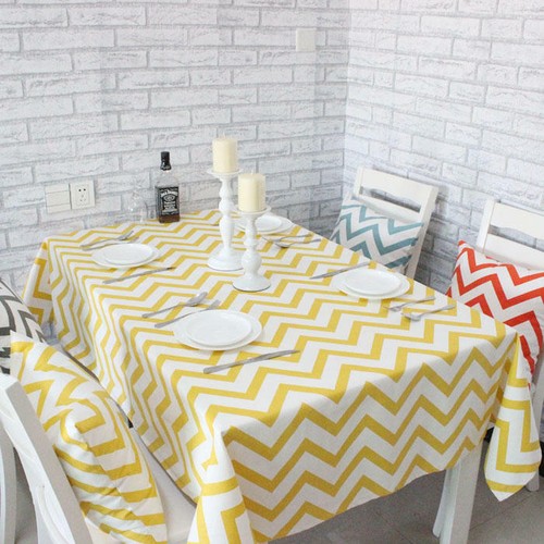Chevron Tablecloth Rectangular Seamless 60X90" By Broward Linens -Variety Colors - Picture 4 of 13