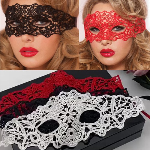 SEXY EYE MASK MASQUERADE LADIES HALLOWEEN LACE STUNNING PROM FANCY PARTY DRESS ♪ - Picture 4 of 21
