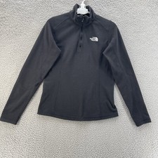 The North Face 1/4 Zip Fleece Women Small Black Lightweight Outdoor Comfort