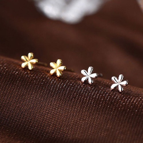925 Sterling Silver Cute Mini Flower Earrings Women Girls Jewellery Gift UK