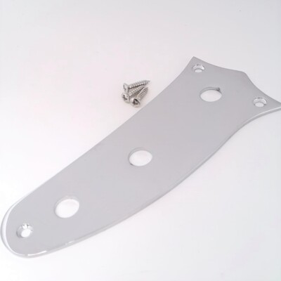 True Custom Shop  Chrome Control Plate for Fender Mustang Guitars with Screws