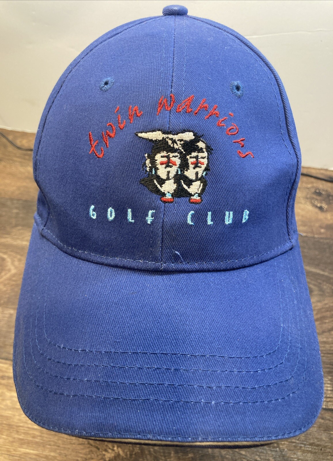 Twin Warriors Golf Club Hat Adjustable Baseball Cap Blue Santa Ana Golf Club
