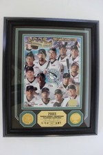 2003 FLORIDA MARLINS WORLD SERIES CHAMPIONS TEAM PHOTO WOOD PLAQUE 16X13X1