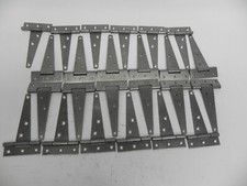 24 PC 4" T Strap Hinges Door, Gate, Shed Vintage Unpainted Steel Made in England