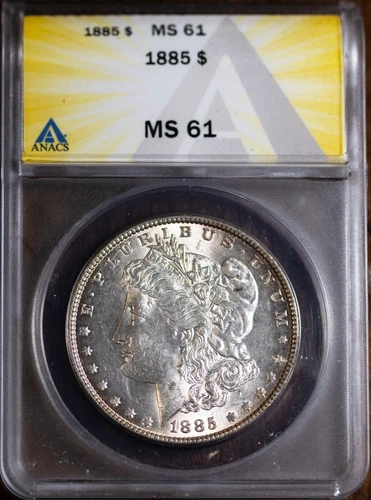 1885 $1 Silver Morgan Dollar MS 61 ANACS # 7472198 + Bonus