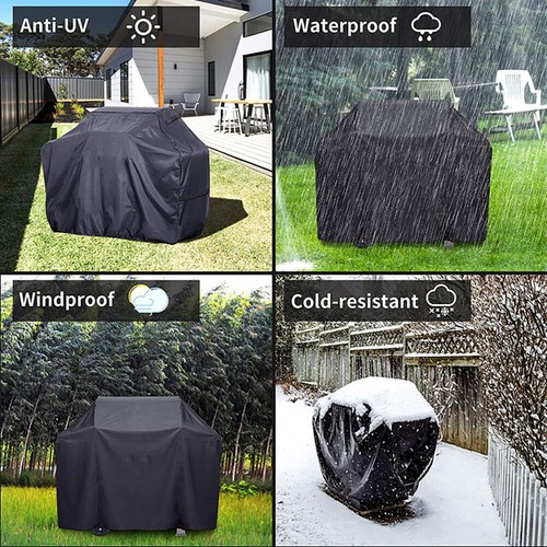 Outdoor BBQ Dust Cover BBQ Grill Barbeque Cover Weber Heavy Duty Grill Cover - Picture 3 of 25