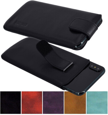 Gigaset Me Pro Hülle Tasche Suncase Schutz Kappe Cover Leder Etui in 12 Farben