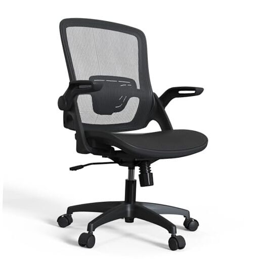 Mesh Office Chair Ergonomic Home Swivel Desk Chair Comfy Black Modern Computer