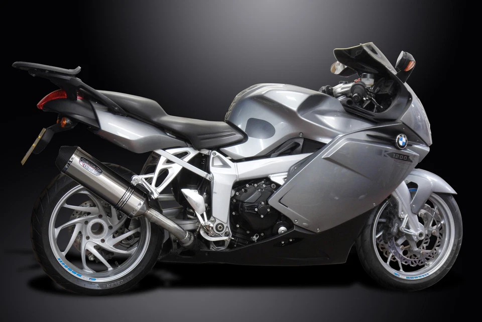 宝马 K1200S 2005 - 2008 Delkevic Slip On 13.5 英寸 X-Oval 不锈钢排气消声器套件 — 第 4/4 张图片