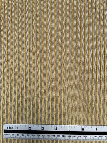 REGENCY STRIPE Antique Vintage Luxury Polyester Gold Pewter UPHOLSTERY/UPCYCLING - Picture 9 of 10
