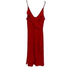 Women’s Zara Red Ruffle Dress Size Medium M