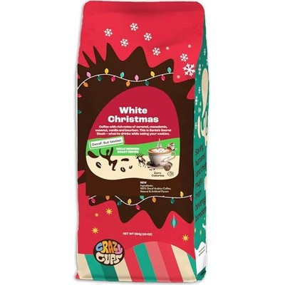 Crazy Cups Decaf White Christmas Coffee 10 oz Bag for Hot or Iced Brew