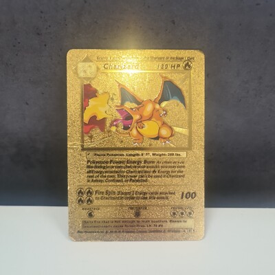Charizard Pokemon Gold Foil Etched 120 HP Card 4/102 | eBay UK