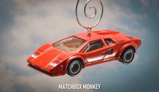 1985 Red Lamborghini Countach LP 5000 QV Custom Christmas Tree Ornament Adorno
